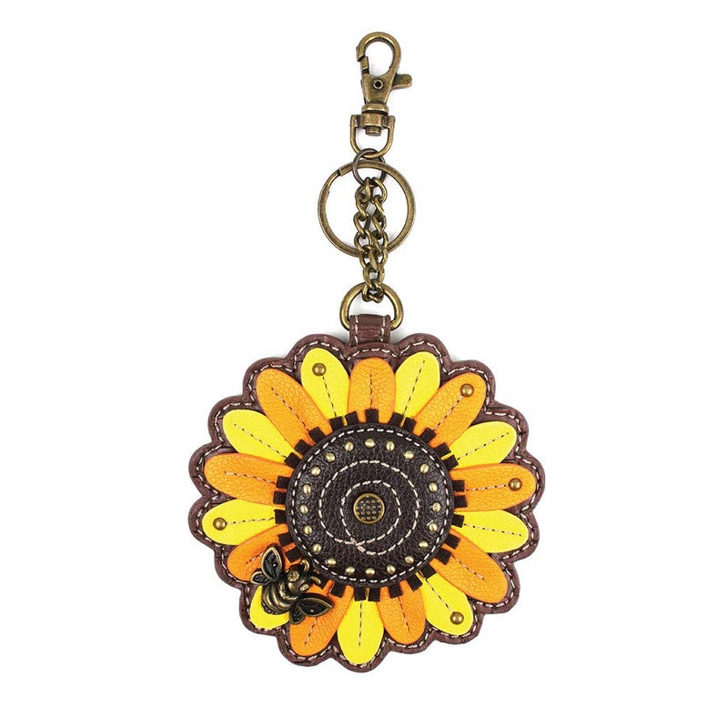 CHALA Plant Life Collection Women's Decorative Key Fob/Coin Purse Accessory (Sunflower) - Image 3